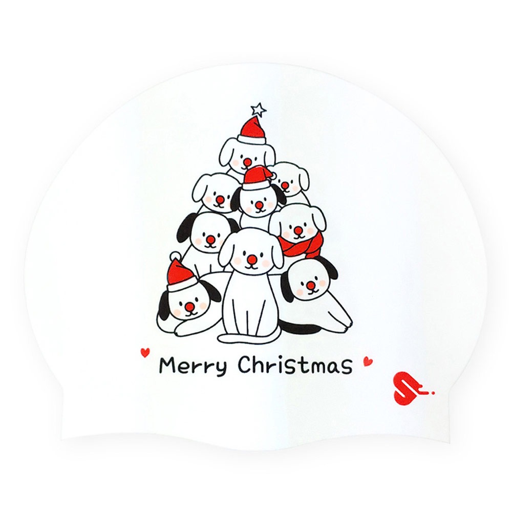 수영사랑 강아지산타 크리스마스 에디션 실리콘 수모 SLSC-039 WHT