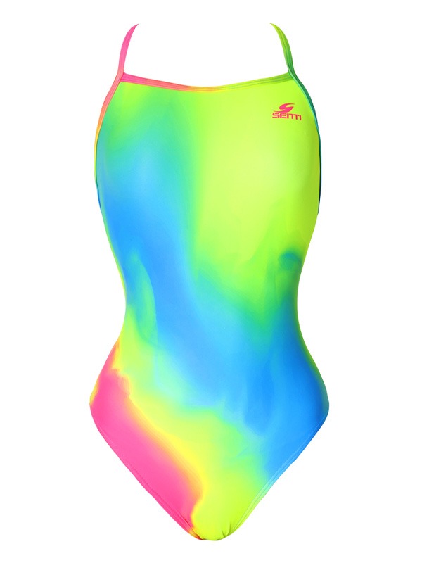 센티 더 뉴 유니버스 더블X 여성 선수용 세미 플립턴 원피스 수영복 WSM-20950