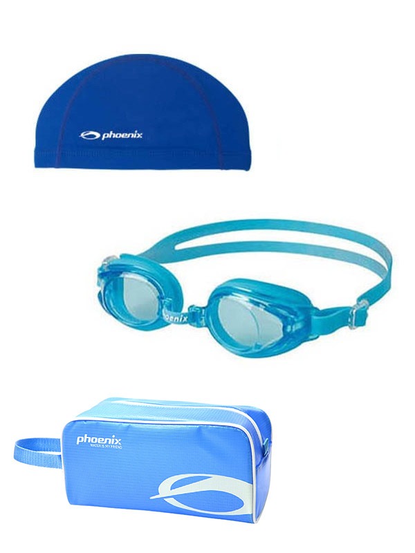 피닉스 아동 수영용품 생존수영세트 블루 3종 세트SET-PNJ01 BLU